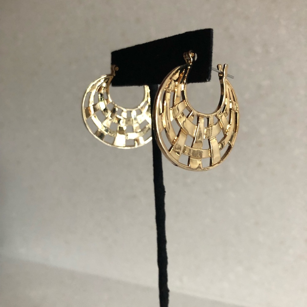 Gold Tone Hoop Earrings